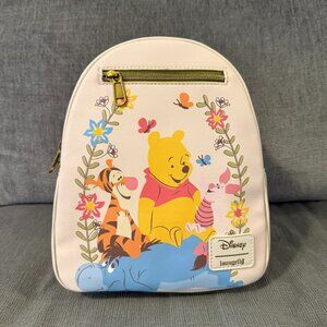 NWT LOUNGEFLY WINNIE THE POOH FLORAL SPRING FLOWERS BACKPACK